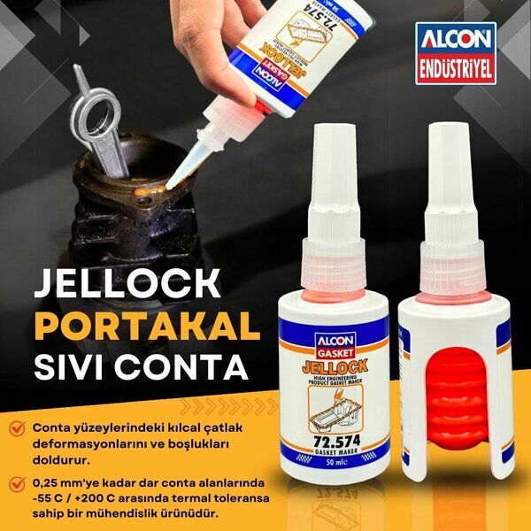 ALCON-M3330 SIVI CONTA PORTAKAL 50 ML JELLOCK ORANGE