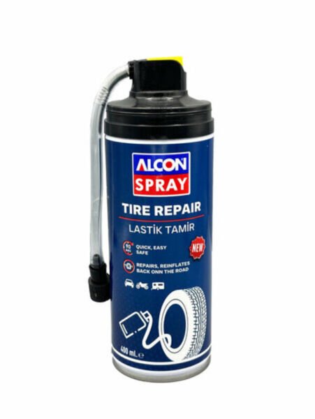 ALCON-M9016 LASTİK TAMİR KİTİ SPREY 400 ML LASTİK ŞİŞİRME VE TEKER İLAÇ